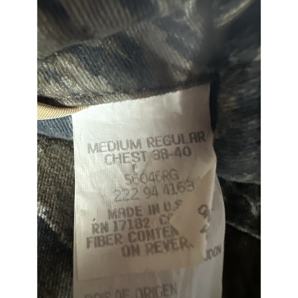 Valeo Realtree Camo Button Up Hunting Shirt Jacket Mens Medium USA Made Collared - Picture 10 of 13